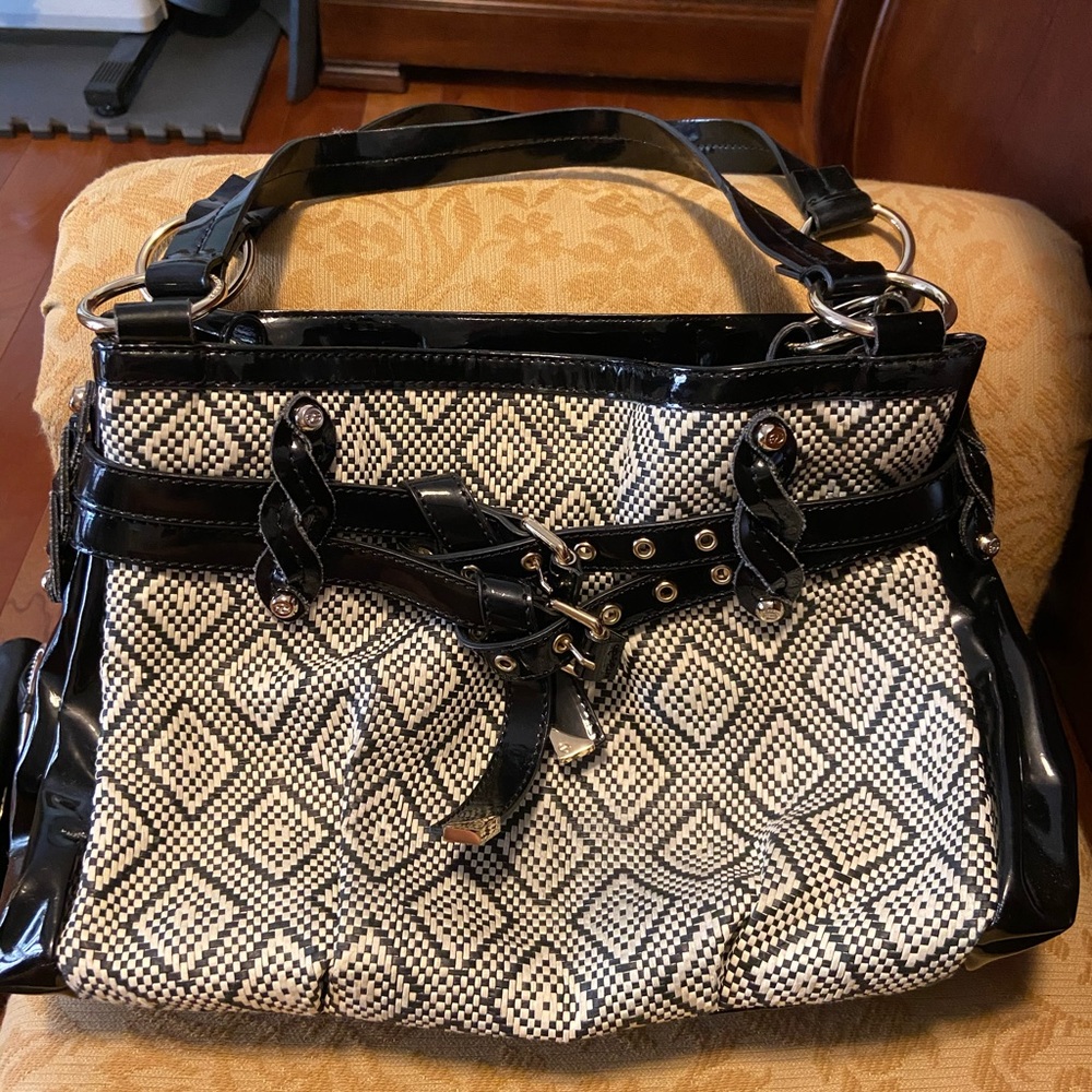 FRANCESCO BIASIA Black & White Shoulder Bag